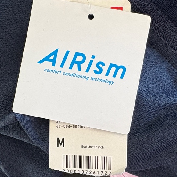 NWT Uniqlo AIRism Dark Blue Zip Up Athletic Sweatshirt Size Medium - Picture 4 of 8